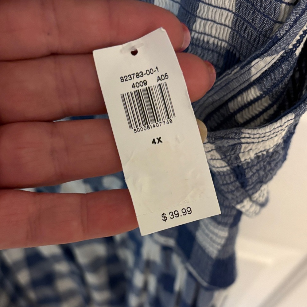 Old Navy Blue and White Gingham Sundress - Picture 2 of 4